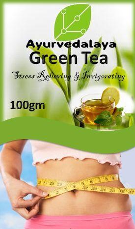 Ayurvedalaya COMBO 100% PURE GREEN+TULSI TEA - No Side Effects, reduce stress and weight, stay slim