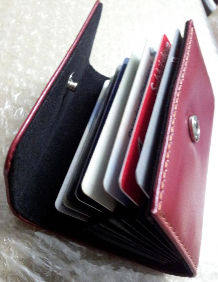 Premium quality leather visting card business credit holder fancy Debit wal