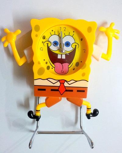 Sponge Bob Table Clock With Pendulum & Swing Hands- Best for Birthday Gifts