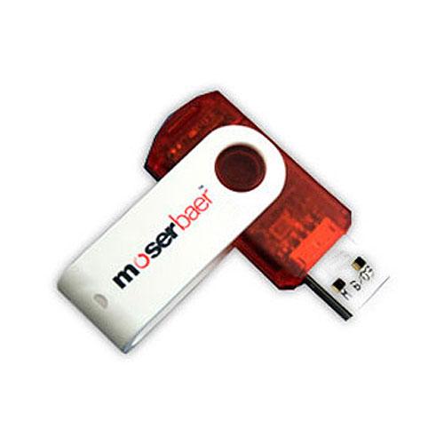 Moser Baer 4GB Swivel Pen Drive + Get Free Nano Pen Drive 2 GB Red Color