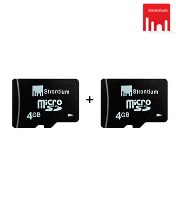 Loose Strontium Micro Sd Memory Card 4GB (Pack Of 2 4Gb + 4Gb Memory cards