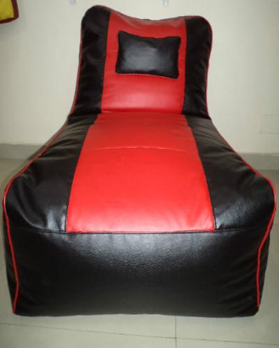 Bean Bag Lounge Chair Cover in Red n Black Colour Combination