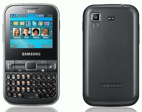 New Samsung Duos C3222 Dual Sim GSM+GSM Qwerty Mobile Phone