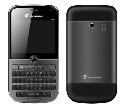 New Micromax Q80 Qwerty Dual Sim GSM+GSM Mobile Phone,WiFi,Push Email Dual Camera