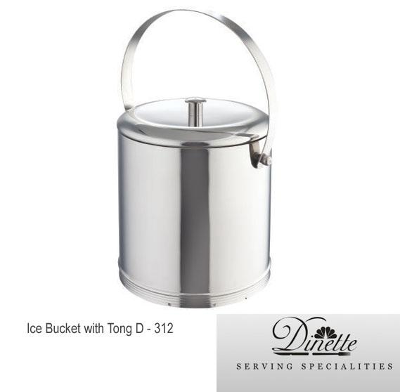 Dinette Ice Bucket with Tong D - 312