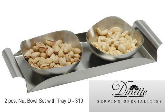 Dinette 2 pcs. Nut Bowl Set with Tray D - 319