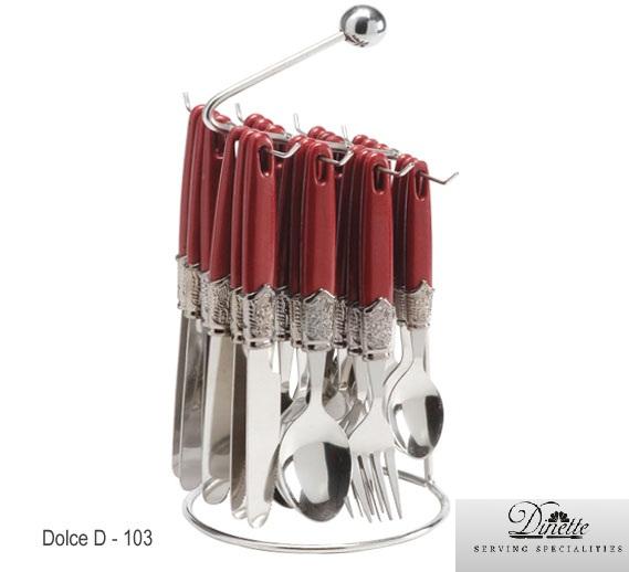 Dinette Plastic Handles Cutllery Set Dolce D - 103