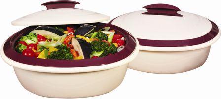 Signoraware Double Wall Casseroles with Lid Big 2 Piece (243)