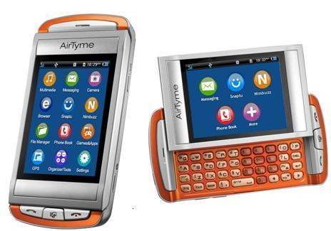 Brand New Airtyme Torrid GTX75 QWERTY & TOUCH 3G PHONE (Green & Orange)