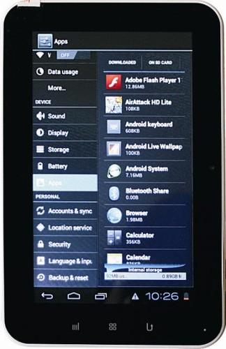 Apad 7inch Tablet Pc Model 711 1.2 Ghz Android 4.0 Ice Cream sandwich Os